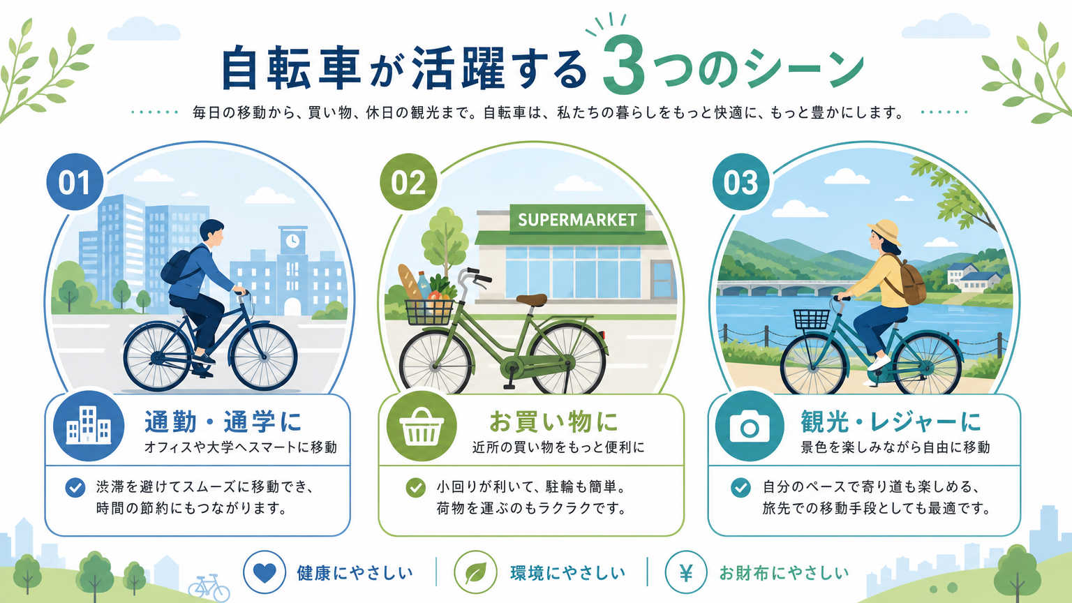 京都で自転車が活躍する具体的なシーン